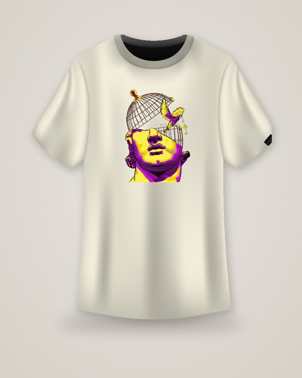 Camiseta Freedom creme, frente