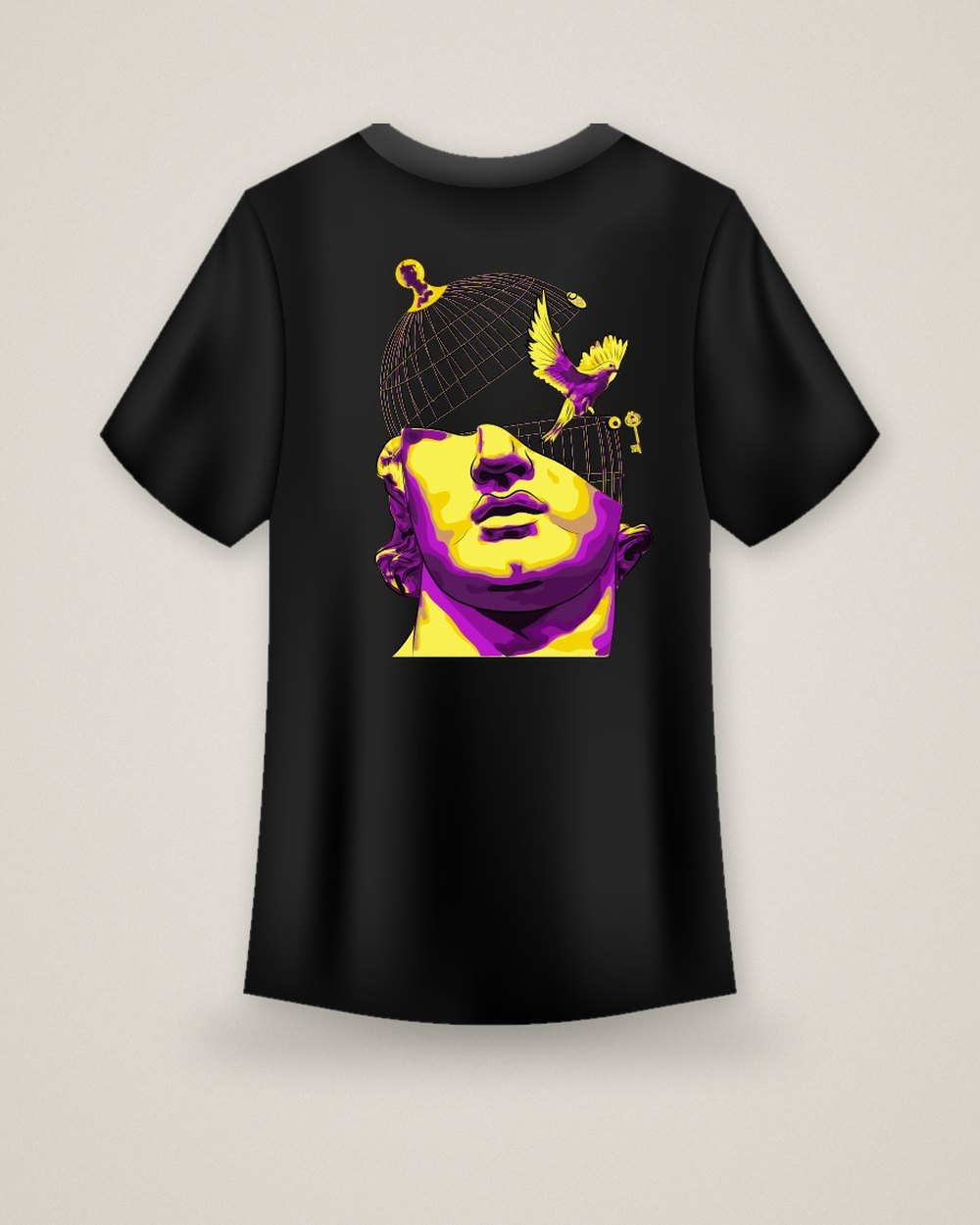 Camiseta Freedom preta, costas