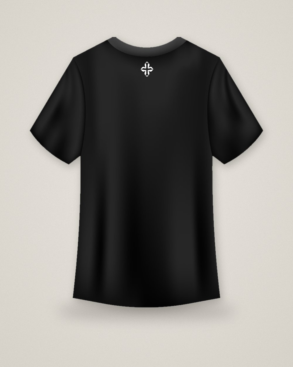 Camiseta Logo branca minimalista, costas