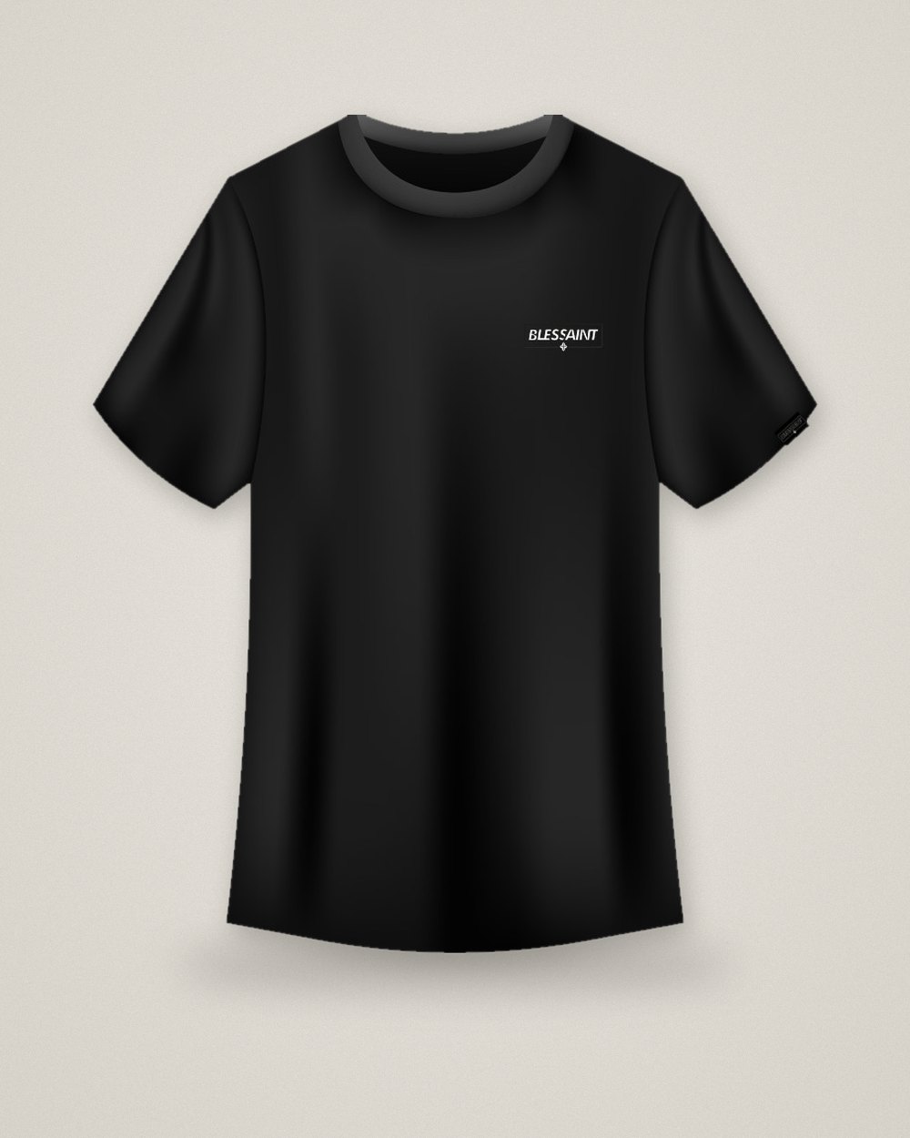 Camiseta Logo branca minimalista, frente