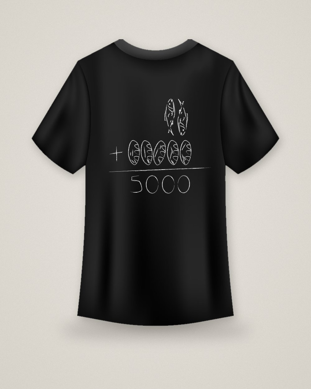 Camiseta Multiplicação preta, costas