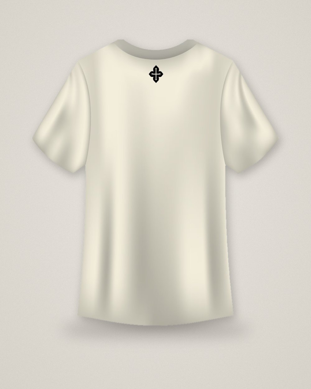 Camiseta Nuvens creme, costas